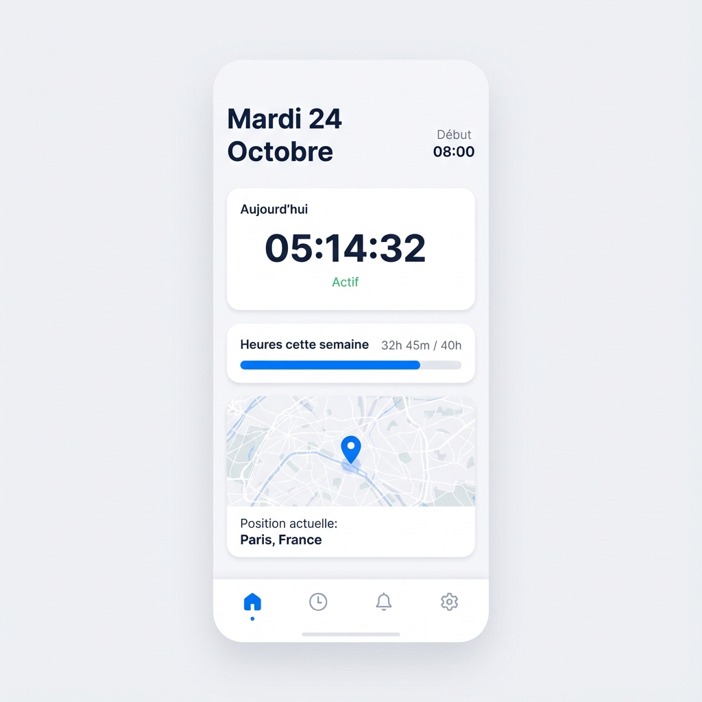 Interface de gestion du temps et présence